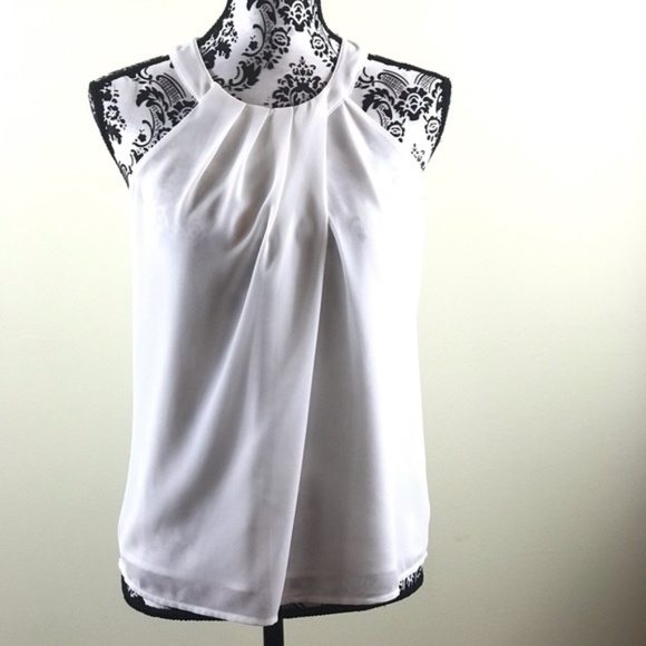 💖MEGA SALE💖Cache,Naked Zebra 2 Blouse Womens Set Coral White ALSU00256 - Picture 3 of 8